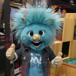 Turquoise Porcupine mascot...