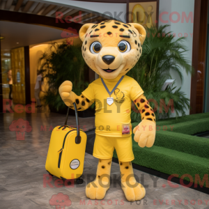 Yellow Cheetah mascot...