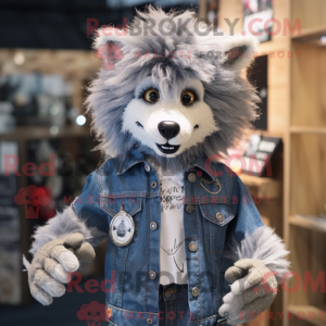 Silver Say Wolf mascot...