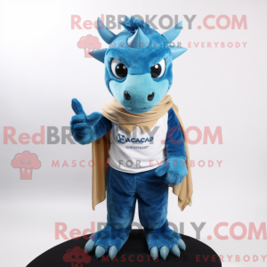 Blue Chupacabra mascot...