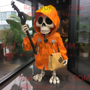 Máscara de caveira laranja...