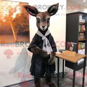 Sort rådyr maskot kostume...