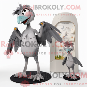 Grå Archeopteryx maskot...