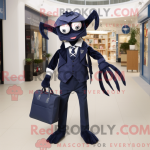 Navy Spider mascot costume...
