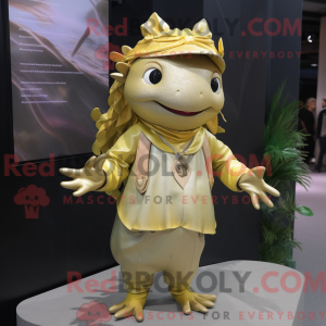 Gold Axolotls maskot...