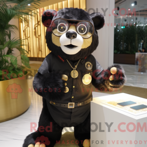 Gold Spectacled Bear mascot...
