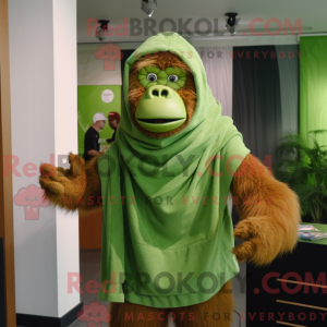 Lime Green Orangutan mascot...