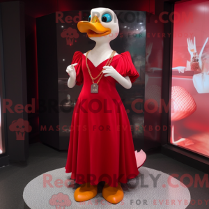 Røde gæs maskot kostume...
