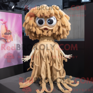 Tan Fried Calamari mascot...