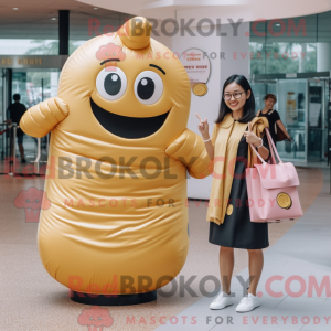Gold Donut maskot kostume...