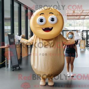 Gold Donut mascot costume...
