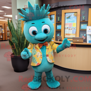 Teal Pineapple Maskottchen...