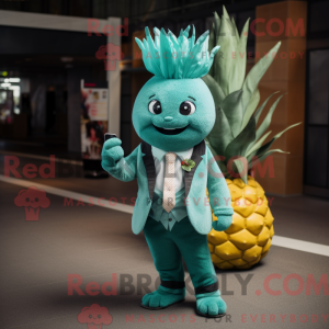 Teal Pineapple Maskottchen...