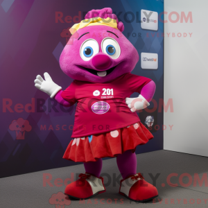 Magenta Cod mascot costume...