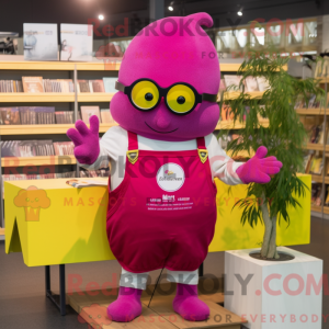 Magenta sitron maskot drakt...