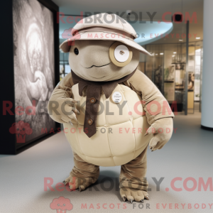 Cream Glyptodon mascot...