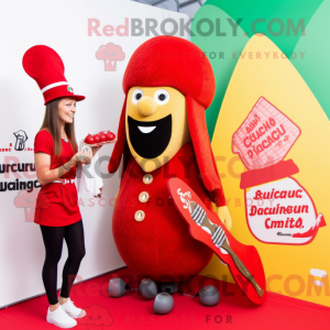 Red Currywurst mascot...