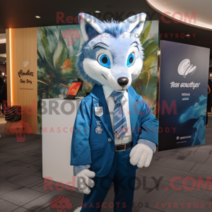 Blue Fox maskot kostume...