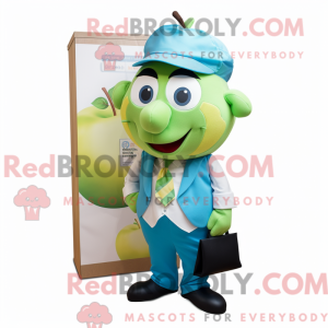 Cyan Apple Maskottchen...