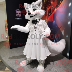 White Fox maskot kostume...