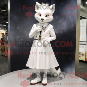 White Fox mascot costume...