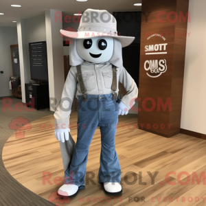Silver Ghost mascot costume...