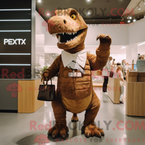 Brown T Rex mascot costume...