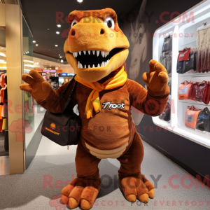 Brown T Rex mascot costume...