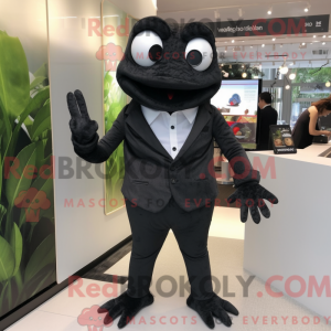 Black Frog mascot costume...
