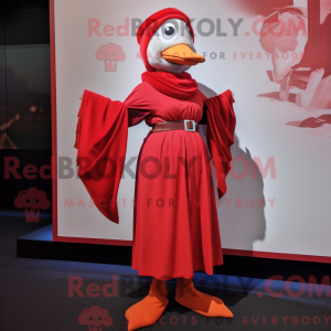 Red Geese mascot costume...
