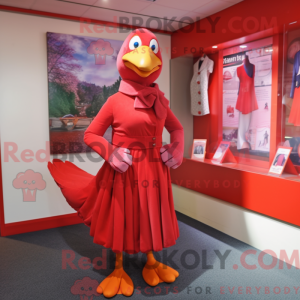 Røde gæs maskot kostume...