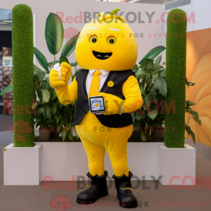 Yellow Beet mascot costume...