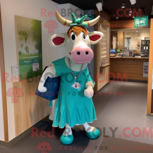 Teal Guernsey Cow...