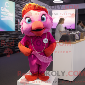 Magenta Goldfish maskot...