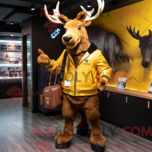 Gold Irish Elk mascot...