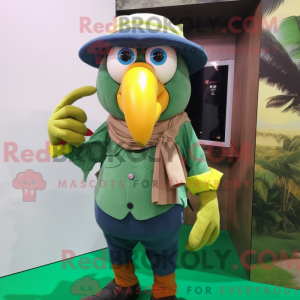 Postava maskota zeleného...
