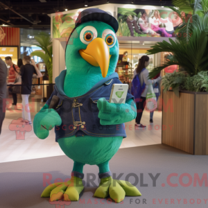 Grøn Toucan maskot kostume...