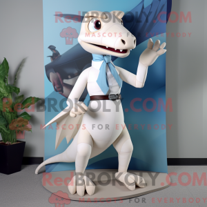 Hvid Dimorphodon maskot...