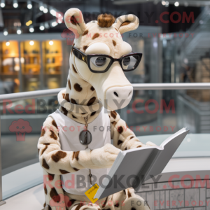 Creme Giraffe maskot...