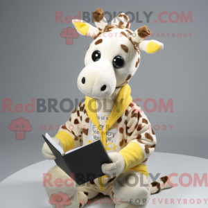 Cream Giraffe mascot...