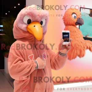 Peach Ostrich mascot...