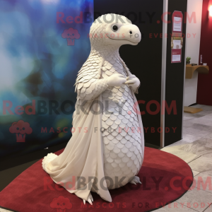 White Pangolin mascot...