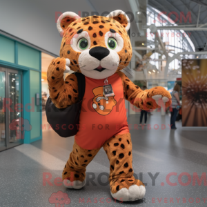Rust Leopard maskot kostume...