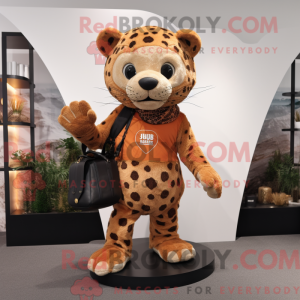 Rust Leopard maskot kostume...