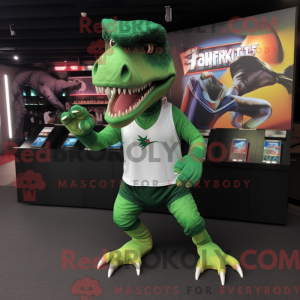 Green T Rex mascot costume...