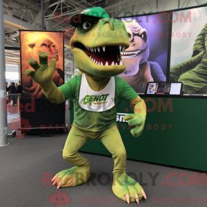 Green T Rex mascot costume...
