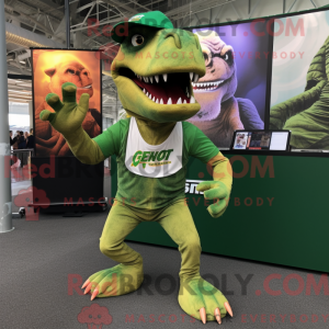 Groen T Rex mascottekostuum...