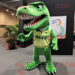 Groen T Rex mascottekostuum...