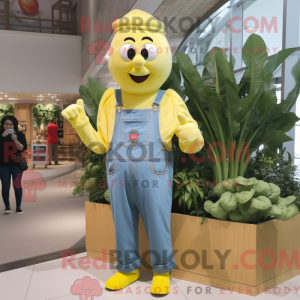 Gul spinat maskot drak...