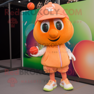 Peach Tennisketcher maskot...